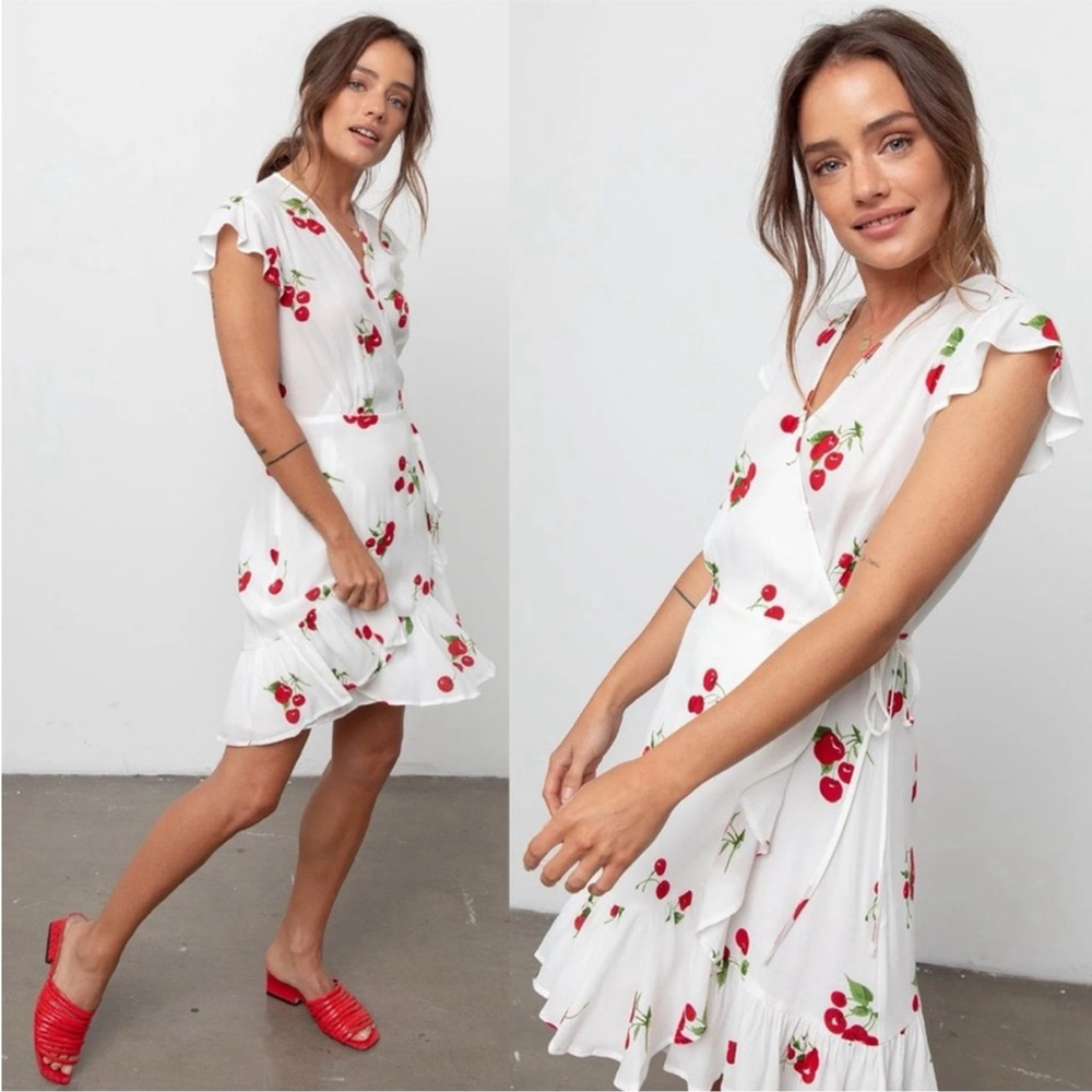 RAILS Koreen Short Sleeve Dress in Cherry Bloom sz XS